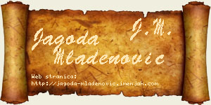 Jagoda Mladenović vizit kartica
